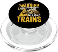 May Spontaneously Talk About Trains Funny Model Railroad PopSockets PopGrip for MagSafe