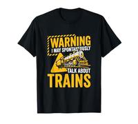 May Spontaneously Talk About Trains Funny Model Railroad T-Shirt