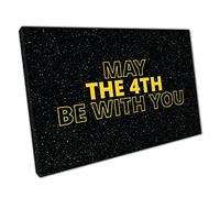 May The 4th Be With You Star Wars Day Celebration Famous Sci-Fi Fantasy Drama Iconic Wall Art Print On Canvas Picture For Home Office Decor 30x20cm (12x8In)