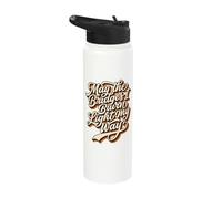 May The Bridges I Burn Light My Way 70s Vintage Stainless Steel Insulated Water Bottle