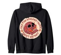May The Bridges I Burn Light My Way Skull Gothic Graphic Zip Hoodie