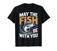 May The Fish with You Funny Fishing sci-fi tee T-Shirt