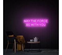 May The Force Bet with You Neon Sign, Gift for Boys, Game Neon Sign Home Room Bedroom Club Hotel Wall Decor