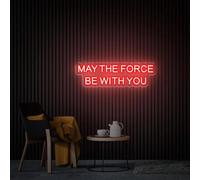 May The Force Bet with You Neon Sign, Gift for Boys, Game Neon Sign Home Room Bedroom Club Hotel Wall Decor