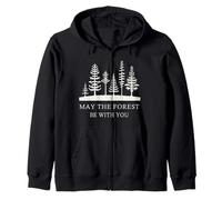 May The Forest BE with You Shirt Nature Lover Earth Day Zip Hoodie