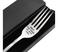 "May the Fork Be With You" - Laser-Engraved Stainless Steel Fork - Elegant Gift Box Included - Ideal for Movie Enthusiasts and Memorabilia Collectors