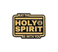 May The Holy Spirit Be With You Enamel Pin Cute Christian Inspiration English Pattern Metal Christian Badge Brooch Gift