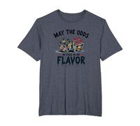 May The Odds Be Ever in My Flavor Dice Food Pun T-Shirt, Men's Big and Tall, Heather Blue, 2X Tall