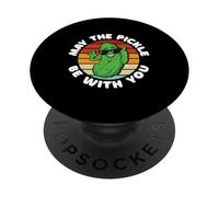 May The Pickle Be With You Cucumbers Cucumber Vegetables Pic PopSockets Adhesive PopGrip