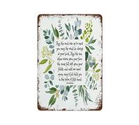 May The Road Rise Up to Meet You Irish Blessing Print Irish Prayer IrelAnd Gift Christian Gift Wedding Gift Square Print Watercolor Funny Vintage Metal Tin Sign For Home Coffee Gift For Men 8x6 Inch