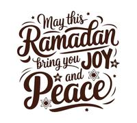 May This Ramadan Bring You Joy and Peace Wall Vinyl Sticker Decor 54.6x55.3cm Personalized Customization Coffee