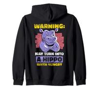 May Turn Into A Hippo When Hungry Hippos Hippopotamus Cute Zip Hoodie