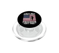 May We Never Forget Freedom Isn't Free Patriotic Veteran PopSockets PopGrip for MagSafe