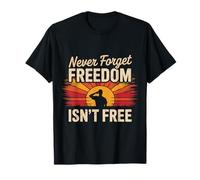 May We Never Forget Freedom Isn't Free USA Flag Memorial Da T-Shirt