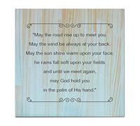 May You Always Walk In Sunshine Wood Plaque Frame Wooden Fish Plaques Dog Porch Sign No Odor Classic Fairy Tale For Birth Announcement 16X16 Inch