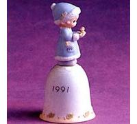 May Your Christmas Be Merry Dated 1991 Bisque Bell Precious Moments 524182