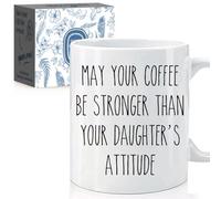 May Your Coffee Be Stronger Than Your Daughter's Attitude Birthday Gifts for Mom Dad from Daughter, Mother’s Day Father’s Day Thanksgiving Christmas Gifts from Daughter, Stepdad Parents Gift-34