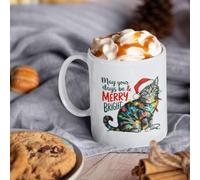 May Your Days Be Merry and Bright Christmas Cat Mug 11oz