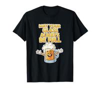 May Your Glass Be Full Beer Cartoon T-Shirt