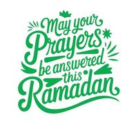May Your Prayers be answe This Ramadan Wall Decals 67.2x68.3cm Multi Color Selection Green