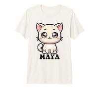 Maya Cute Kitty Cat Design for Girls Name Maya Premium T-Shirt