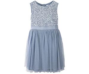 Maya Deluxe Girl's Midi Dress Sequins Embellished Party Tutu Bridesmaids Wedding with Belt Bow