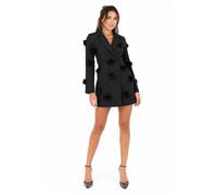 Maya Deluxe Women's 3D Flower Blazer Dress in Black | Size: 12 Maya Deluxe Black 12