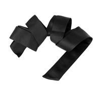Maya Deluxe Women's Belt Ladies Satin Sash Waist Tie Ribbon Bow Accessory for Bridesmaids Bridal Wedding Prom Evening Occasion, Black, L-XL