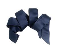 Maya Deluxe Women's Belt Ladies Satin Sash Waist Tie Ribbon Bow Accessory for Bridesmaids Bridal Wedding Prom Evening Occasion, Navy, S-M