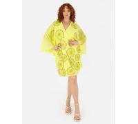 Maya Deluxe Women's Cape Sleeve Mini Dress in Yellow | Size: 12 Maya Deluxe Yellow 12