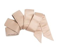 Maya Deluxe Womens Sash Belt Ladies Satin Sash Tie Ribbon Bow Accessory for Bridesmaids Bridal Wedding Prom Evening Occasion Taupe Blush S-M