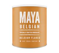 Maya Drinks Belgian Flakes Drinking Hot Chocolate Cocoa for Home, Cafe, Business Shop (Vegan, Gluten Free, No GMO's) (1KG Resealable Tub)