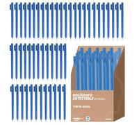 Maya ECO Pen V2.0 without Clip. Antibacterial and Detectable. Made with Food Grade Polypropylene. Writing Up to 2800 Metres. Box of 50 Units (Blue Ink)