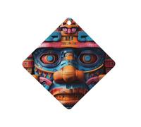 Maya Face Mask Car Air Freshener Decorative Hanging Aromatherapy Tablets for Car Trucks Rhombus