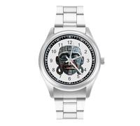 Maya Face Mask Personalized Quartz Watch Stainless Steel Wrist Watches with Arabic Numerals for Men Women