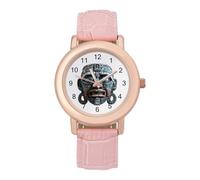 Maya Face Mask Women's Custom Watch Fashion Soft Strap Wristwatches Gifts for Birthdays Valentine's Day
