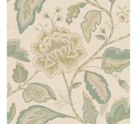 Maya Floral Trail Vinyl Textured Wallpaper Belgravia Pale Green One Size