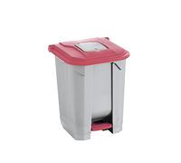 Maya Professional Tools 09105 Pedal Bin, Inner Bucket and Wheels, 50 L, Red
