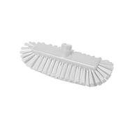 Maya Professional Tools 49105-1 Flow-Trough Blunt Soft Fibre Oval Scrubbing Brush, 11.41" x 2.36", 290 mm x 60 mm, WhiteFBK/Food Safety