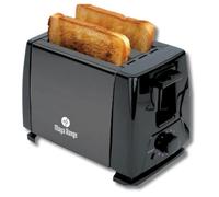 Maya Range 2 Slice Toaster Metal Wall Body 6 Browning levels Control with Auto Pop-up and Cancel Option Removable Crumb Tray 650W Matt & Gloss Finish (Black)