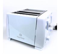 Maya Range 4 Slice Toaster Metal Wall Body 6 Browning levels Control with Auto Pop-up and Cancel Option Removable Flap Crumb Tray 1300W Matt & Gloss Finish (White)