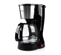 MAYA RANGE Filter Coffee Machine, Coffee Maker for Instant Coffee, Pour Over Technology, 12 Cup, Anti Drip, Reusable Filter, Keep Warm, Anti Dry Burn, Aroma Blender, Black/Brushed Steel 1.5L