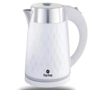 Maya Range Honey Comb 1.8L Cordless Electric Kettle, 2.2kW Fast Boil, Black Premium Plastic, Removable Anti-Scale Filter, Push Button Lid, Perfect Pour Spout, Stainless Steel Interior (White)