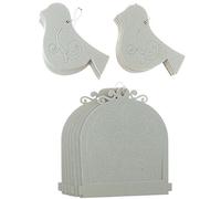 Maya Road Birdcage Chipboard Book and Fancy Bird Coaster Set