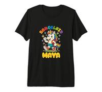 Maya schoolkid Rainbow Unicorn Design Personalized Premium T-Shirt