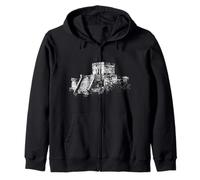 Maya Site Tulum Mexico Vintage Ruins Caribbean Riviera Maya Zip Hoodie