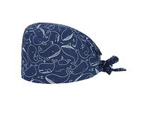 Maya Star Unisex Adjustable Surgical Hat Scrub Cap with Sweatband for Ponytail Chemo Cap Surgical Cotton Cap(#25)