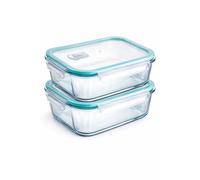 Mayaaran 2 Pack Large Glass Food Storage Containers with Lids 1520ml, Airtight Leakproof Food Containers Glass, Borosilicate Glass, Vented Lid, Microwave, Freezer, And Oven Safe
