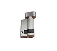 MAYABI Cylinder Lock, 45mm, Silver, Key Lock, Round, Durable, Internal Doors (Home/Office)