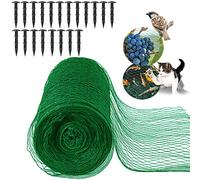 MAYADUO Garden Netting for Plants Fruit Veg Patch Grass Seeds, Anti Bird Netting Kit with Plastic Ground Pegs, Pond Netting Cover, Plant Netting Protection Garden Mesh Fence (Green, 4x12M)